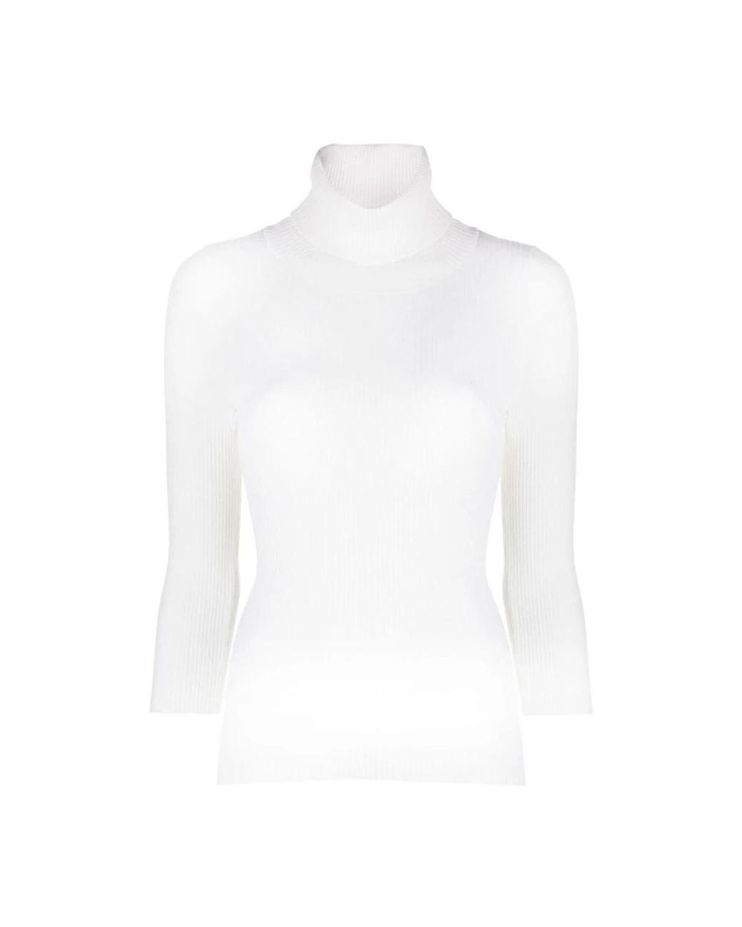 Aspesi Truien & Vesten ,Wit ,Wol Turtleneck Trui in het White