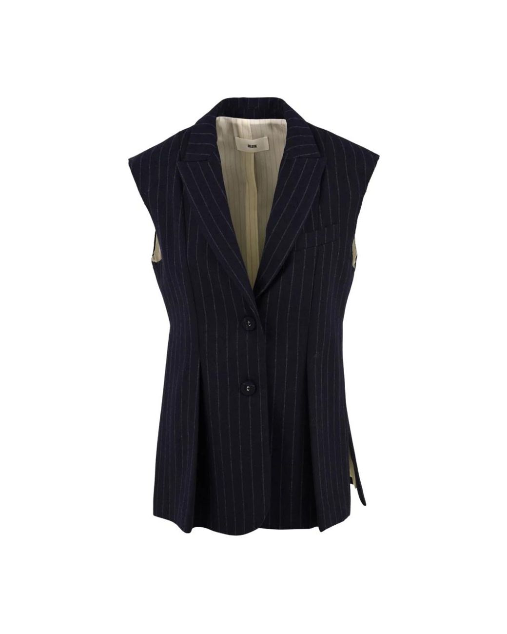SOLOTRE Gilet Met Split in het Blue