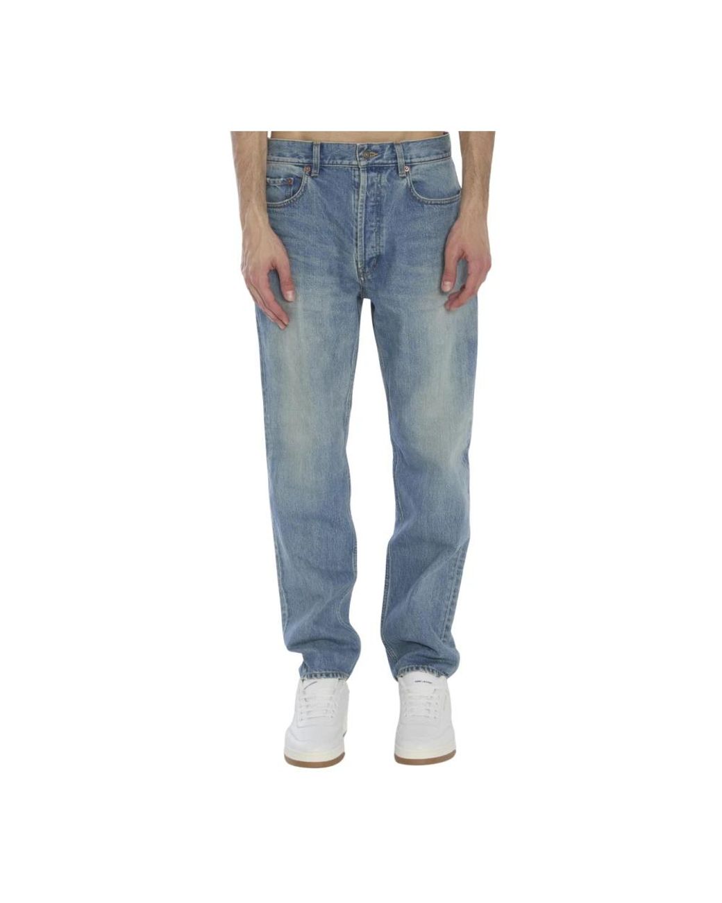 Saint Laurent Blue Straight Fit Jeans for men
