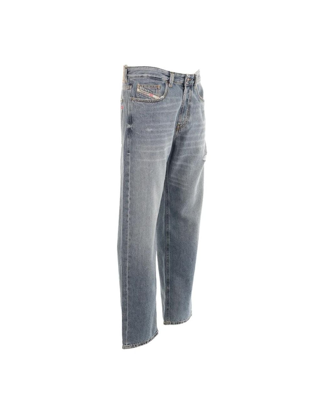 DIESEL Blue Straight Jeans for men