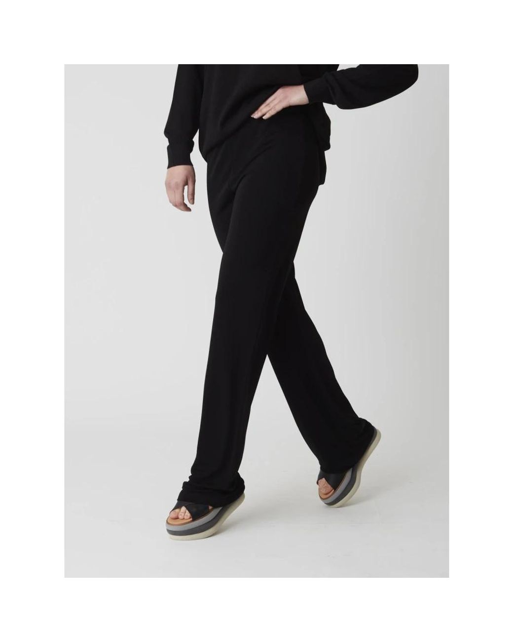 Alpha Studio Black Slim-Fit Trousers
