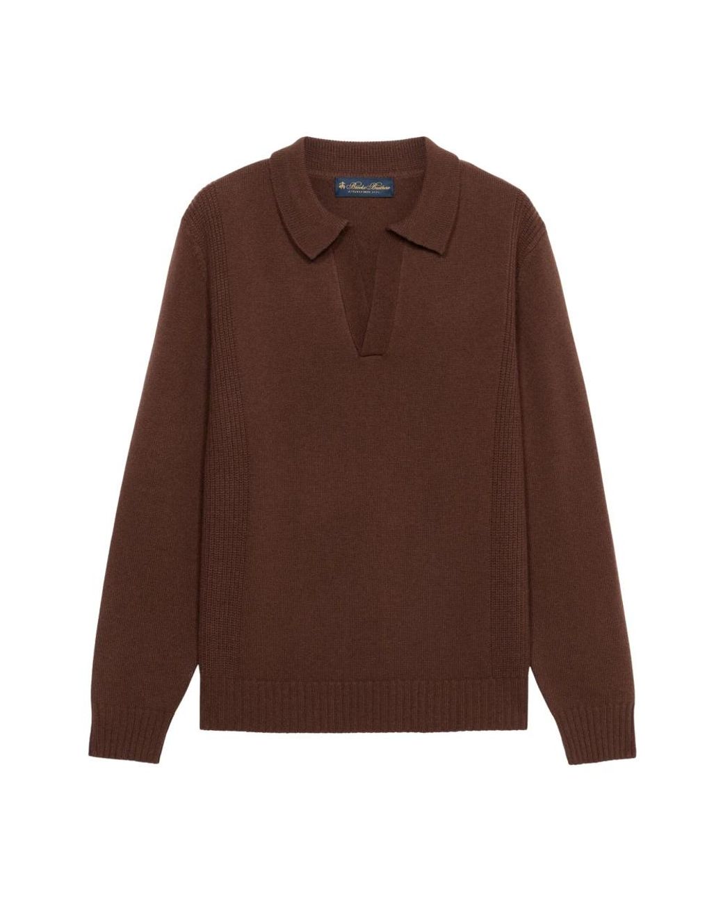 Brooks Brothers Brown V-Neck Knitwear for men
