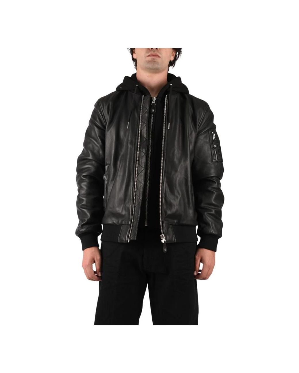 Schott Nyc Black Leather Jackets for men