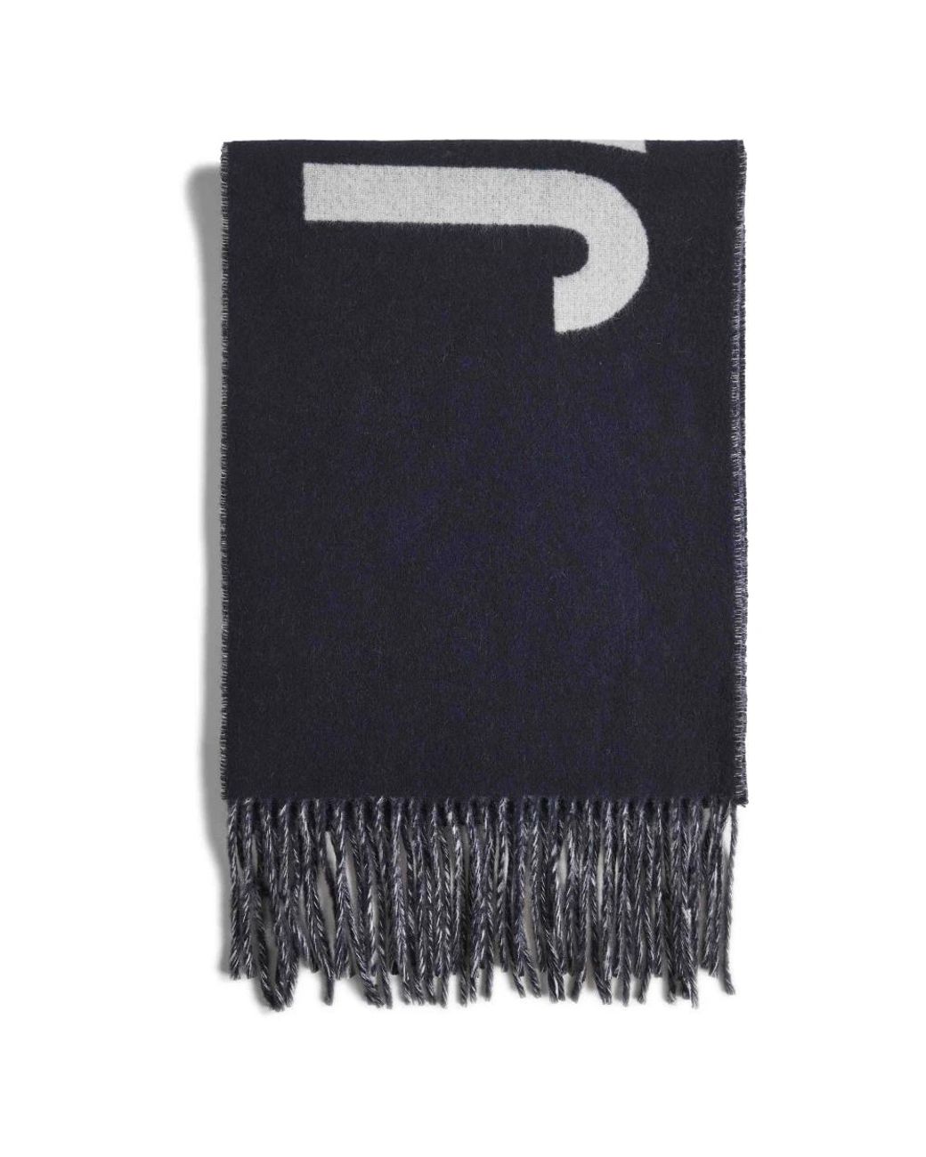 Jacquemus Black Scarf With Embroidered Logo
