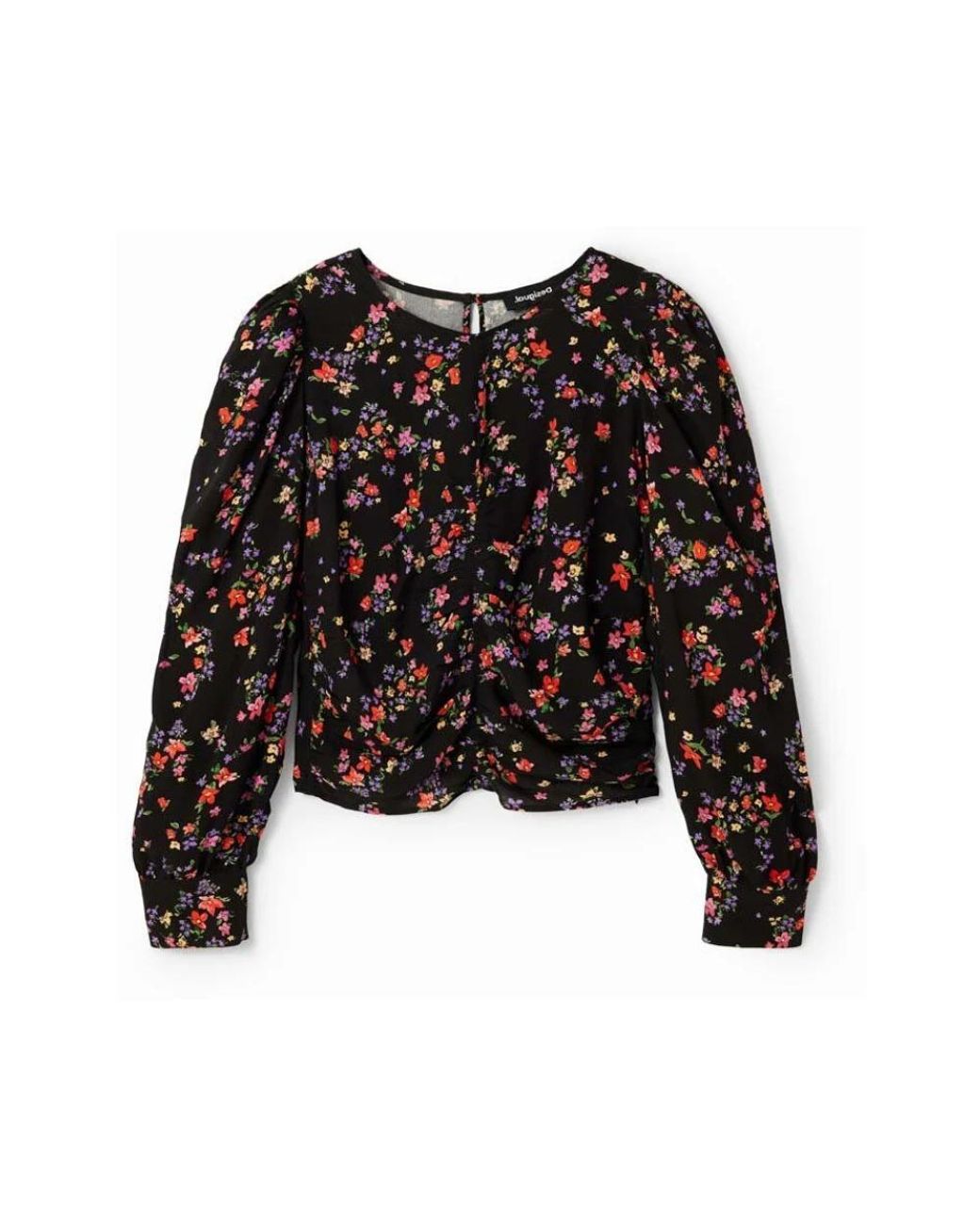 Desigual Gebloemde Blouse in het Black