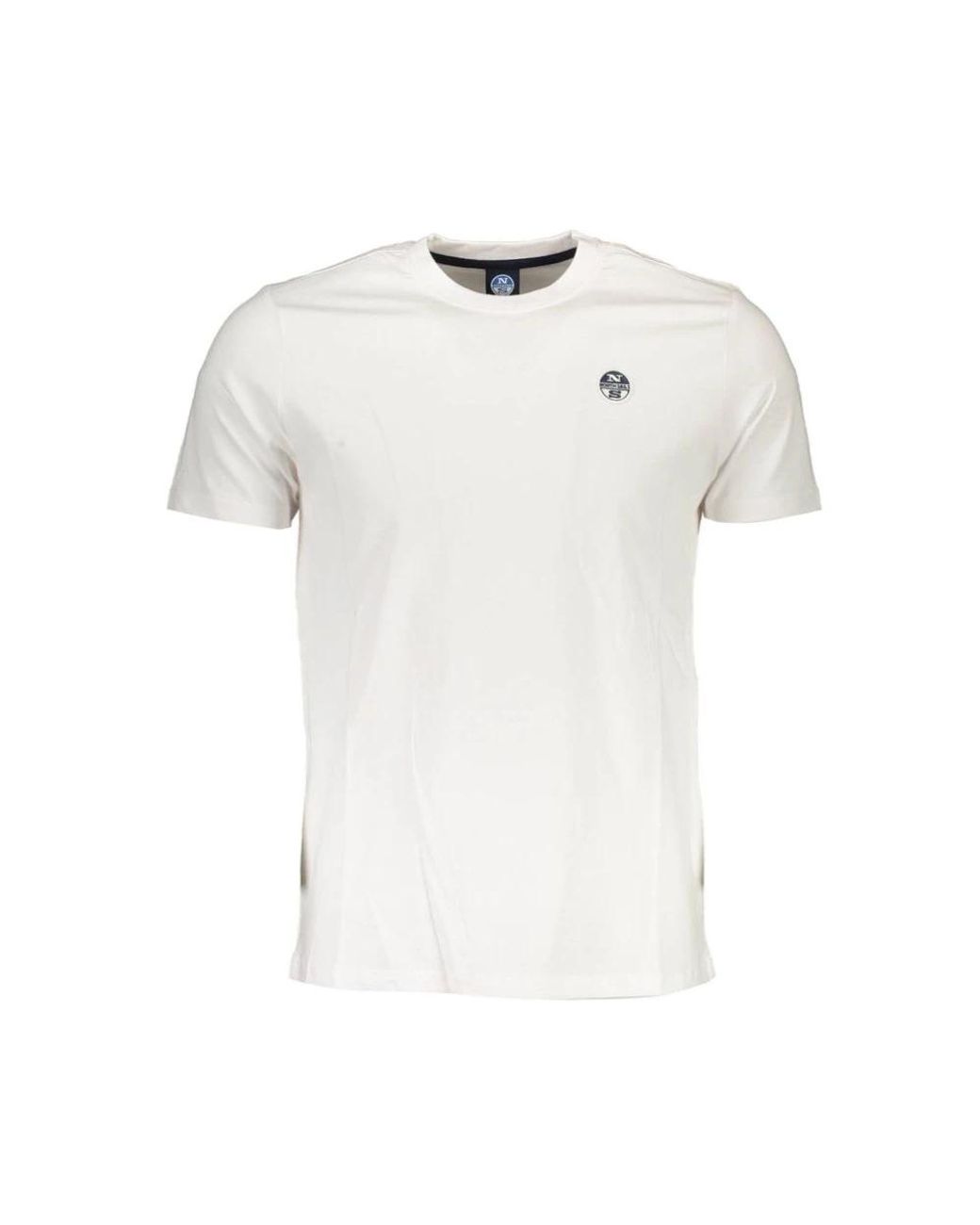 North Sails Tops ,Wit ,Katoen Wit Katoenen T-Shirt in het White voor heren