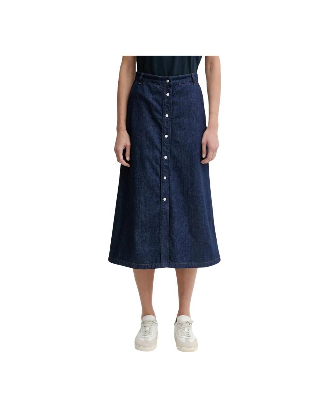 A.P.C. Jupe Longue Rok in het Blue