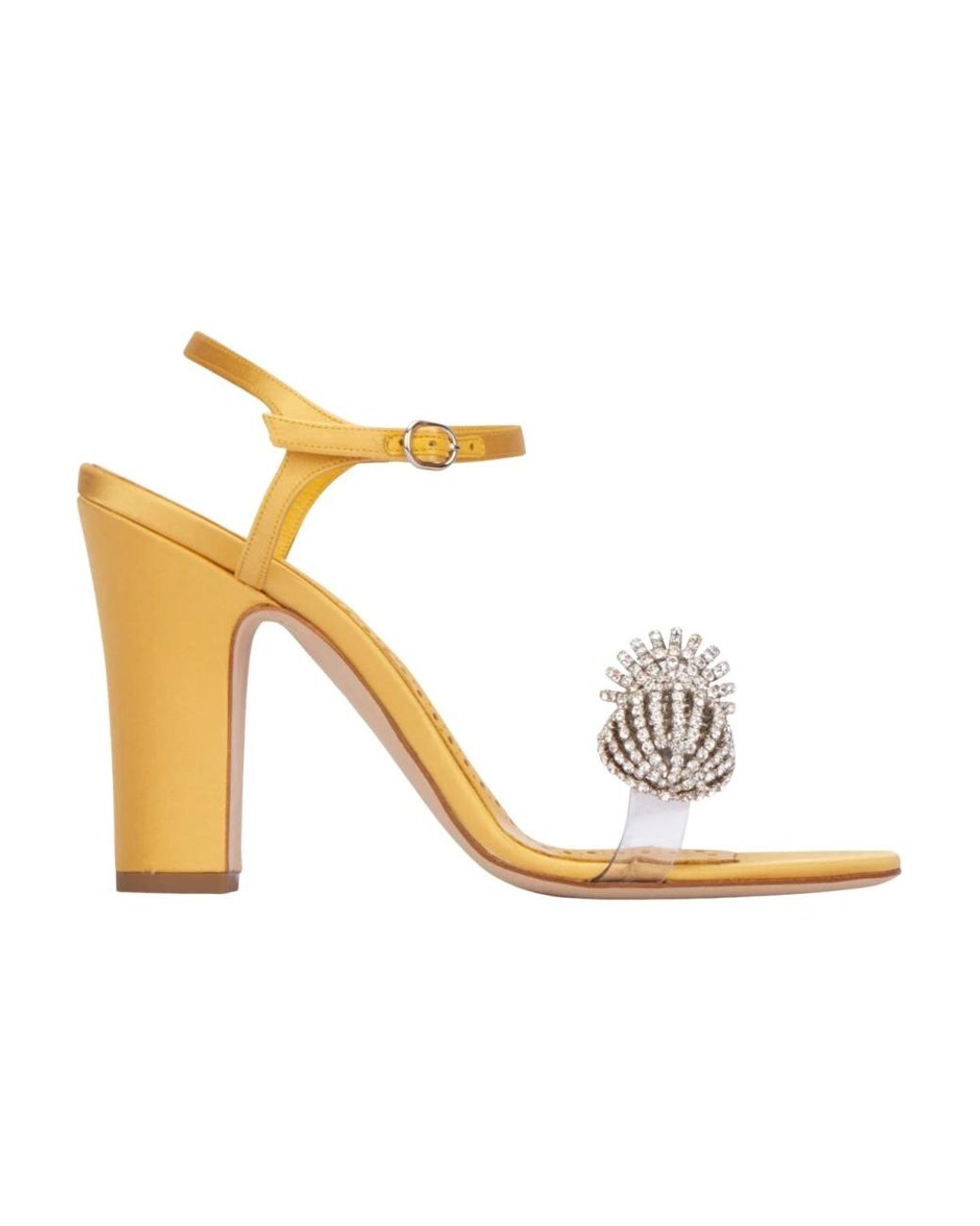 Manolo Blahnik Metallic High Heel Sandals
