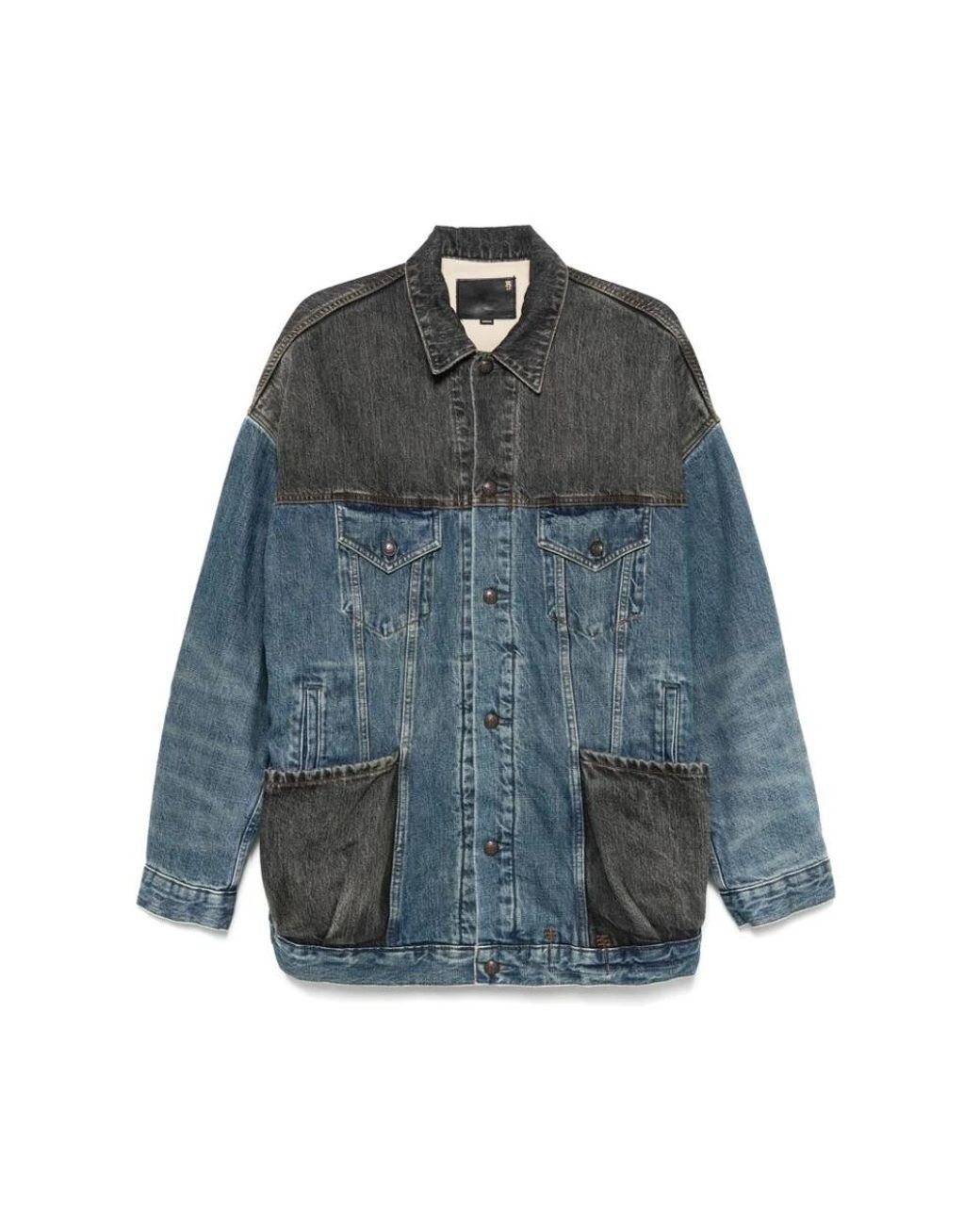 笑魔　L'Appartement R13  DENIM JACKET One a Kind Vintage Rockstar Denim Jacket – RUNWAYDREAMZ
