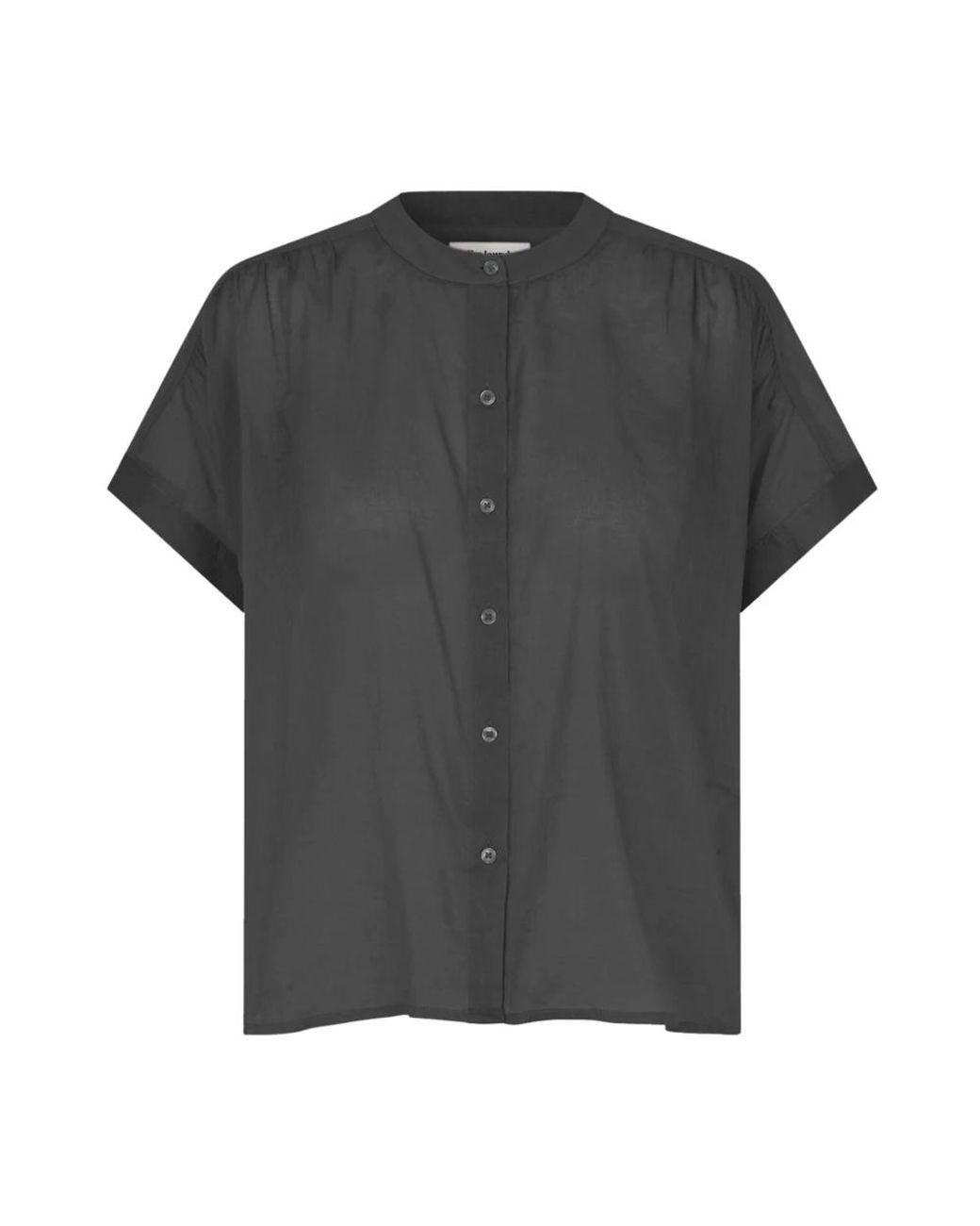 Lolly's Laundry Overhemden ,Zwart ,Zwarte Shirt Met Korte Mouwen in het Black