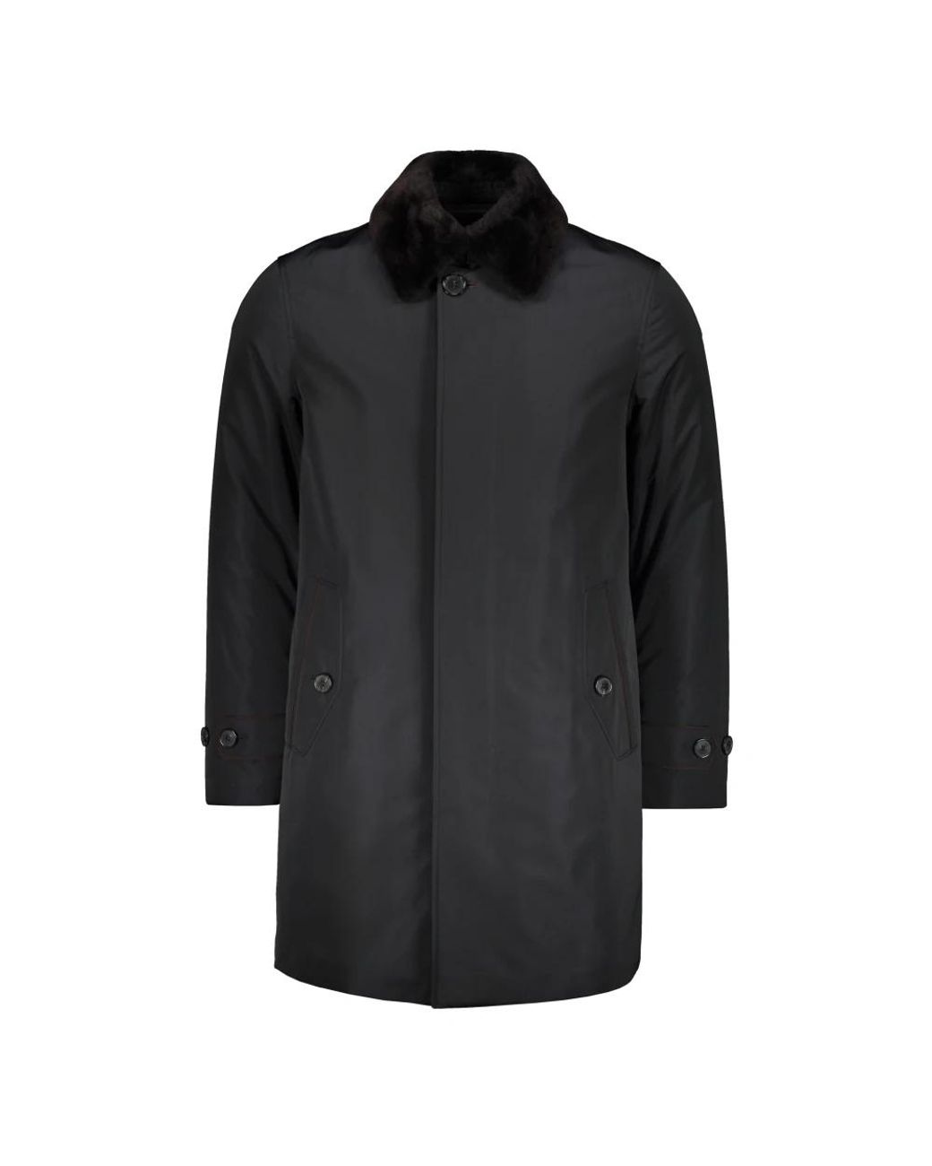 Zegna Black Single-Breasted Coats for men