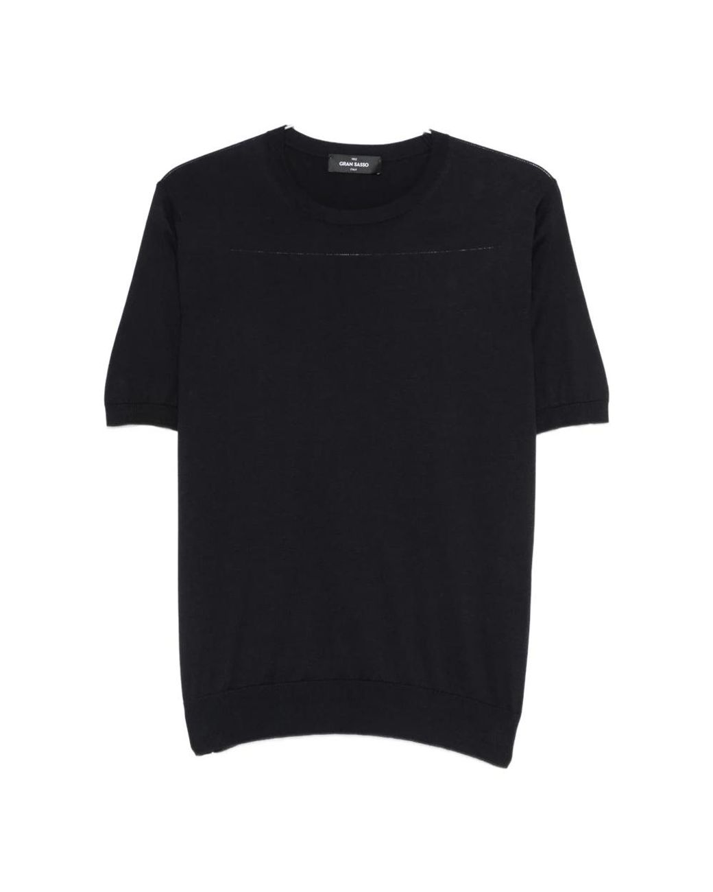 Gran Sasso Black Round-Neck Knitwear for men
