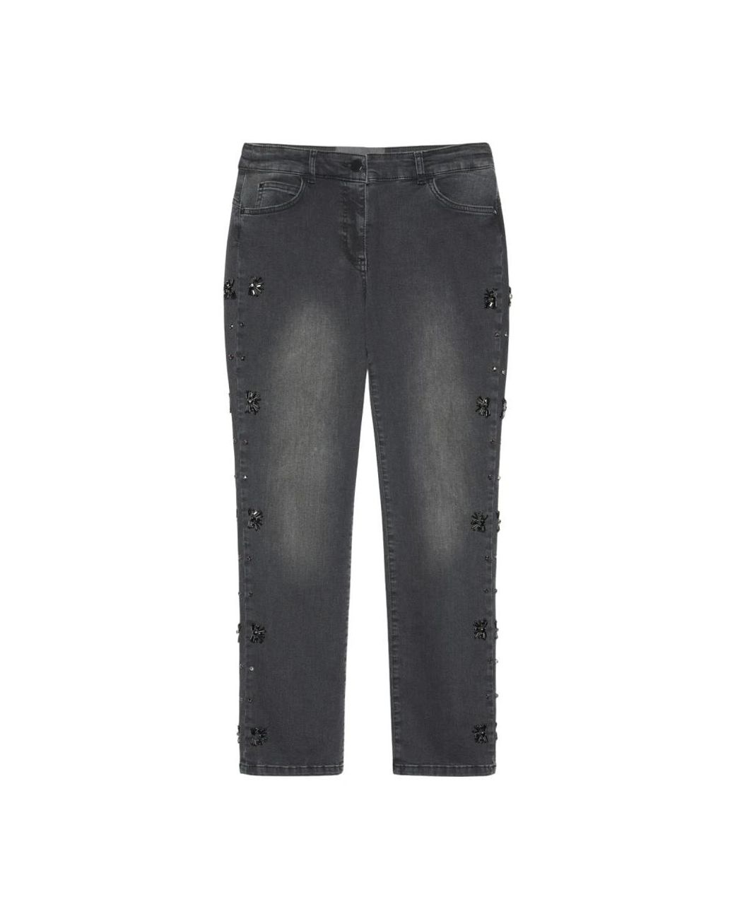 Elena Miro Gray Slim Fit Jeans