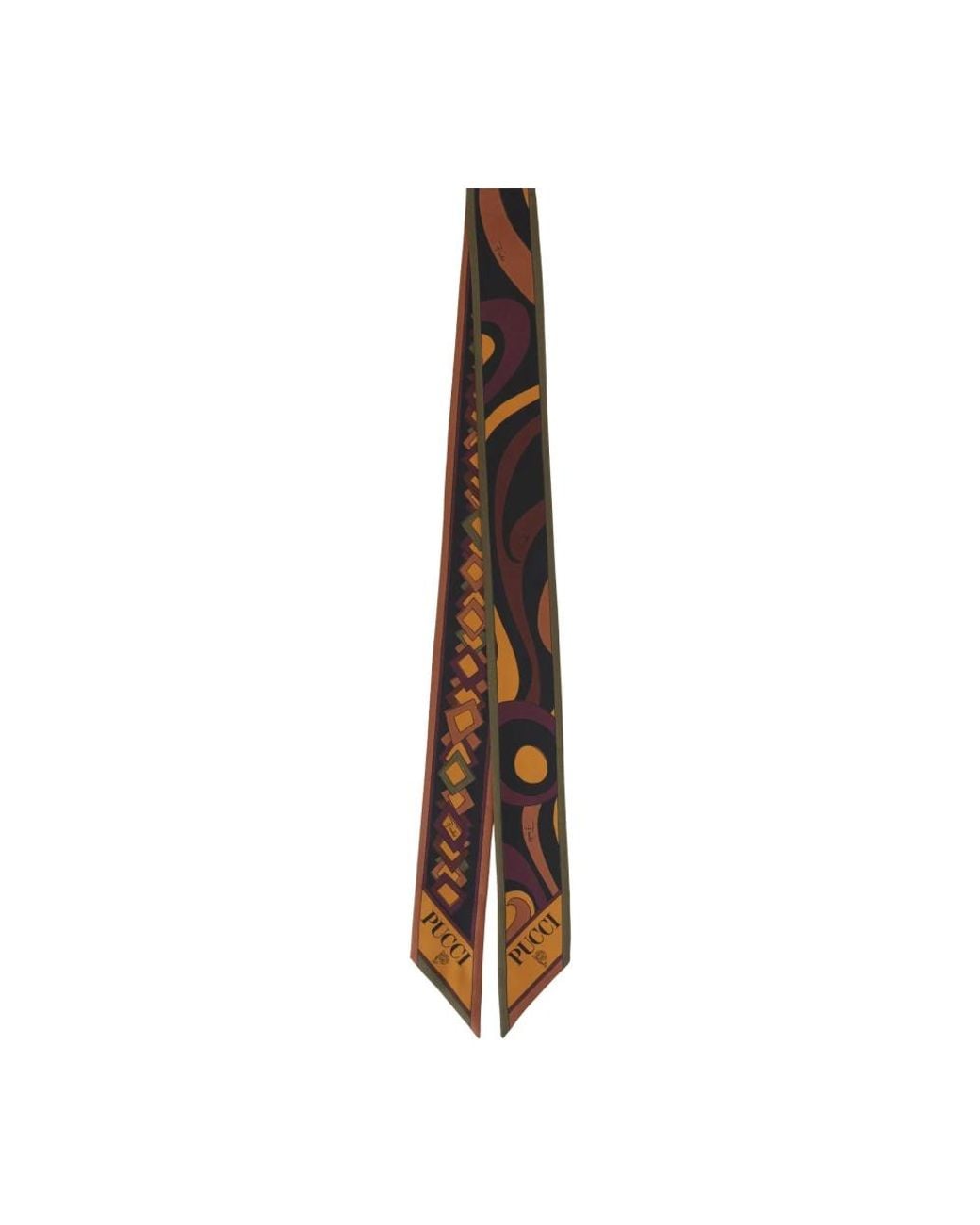 Emilio Pucci Brown Silk Scarves