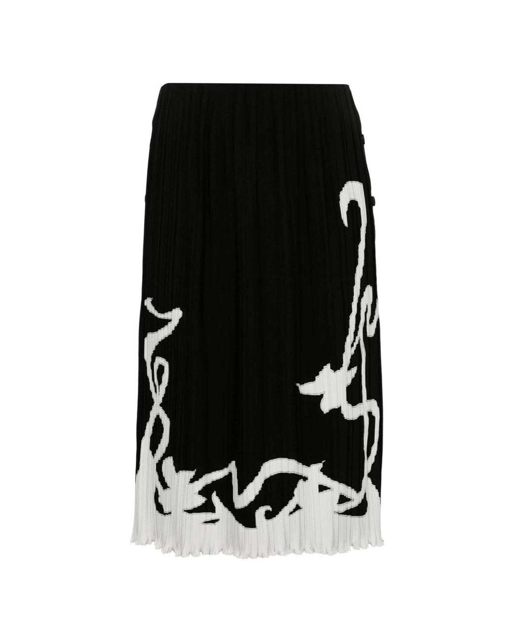 Lanvin Geplooide Lange Rok in het Black