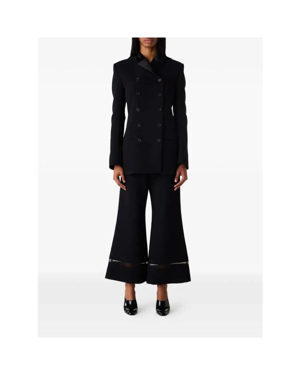 Khaite Black Wide Trousers