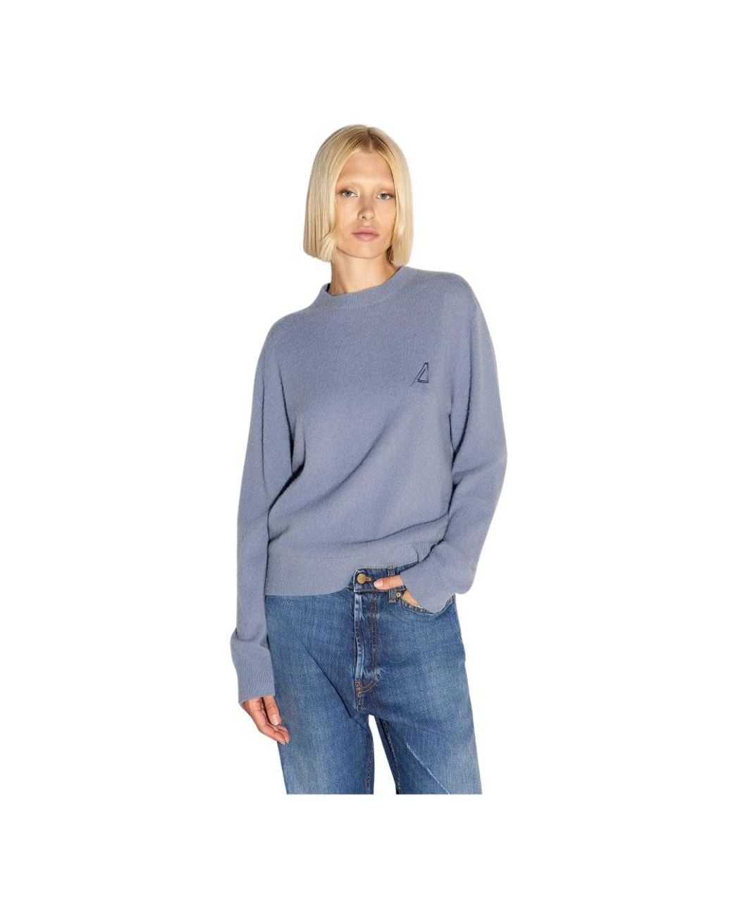 Akep Blue Round-Neck Knitwear