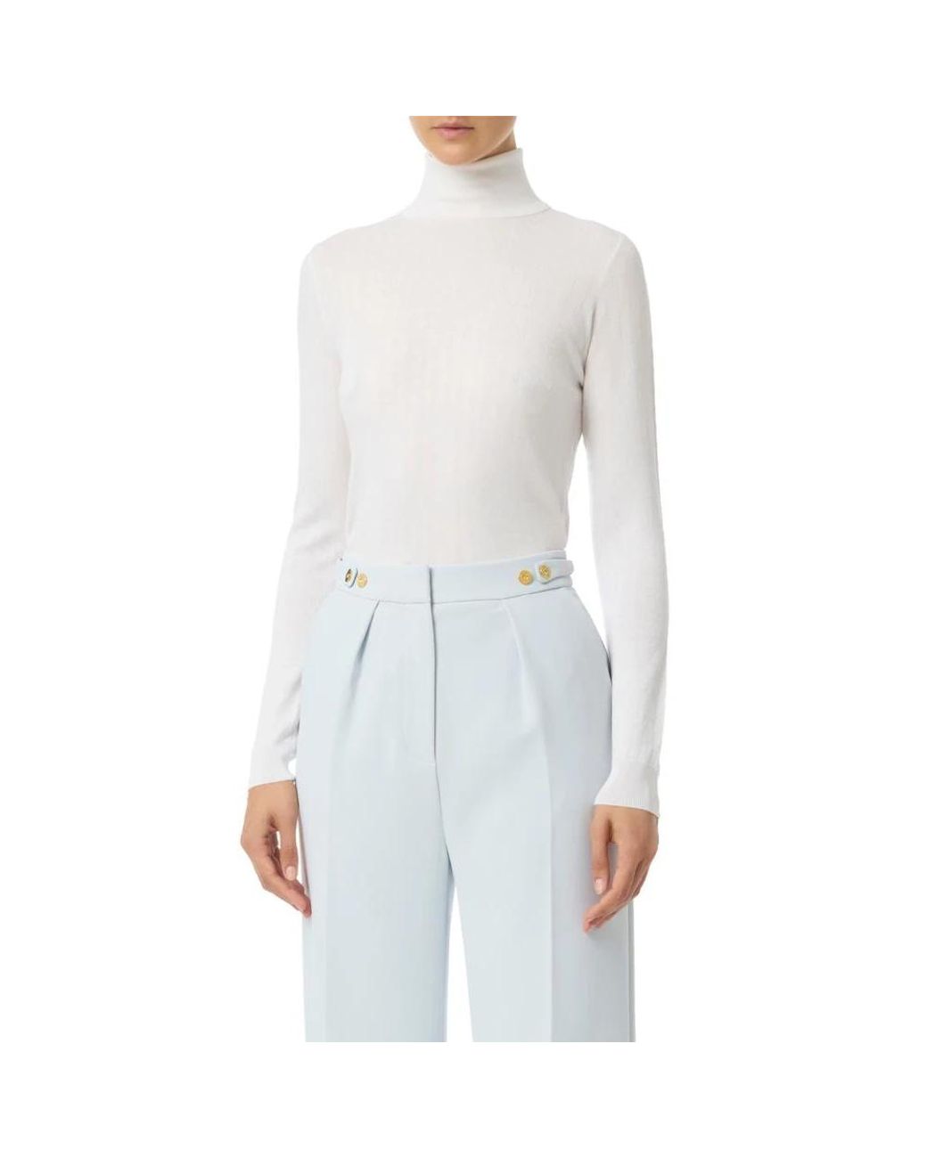 Elisabetta Franchi White Turtlenecks