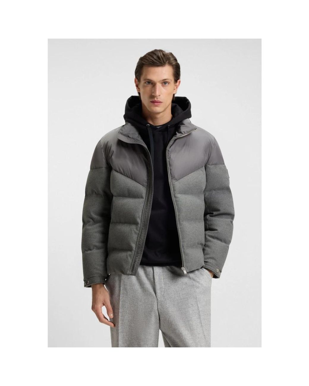 Boss Gray Winter Jackets for men