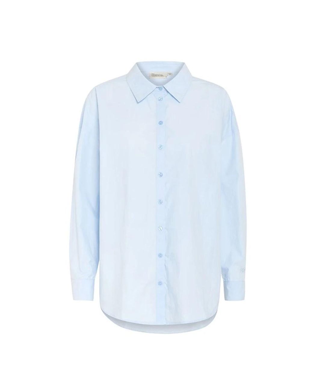 My Essential Wardrobe Overhemden ,Blauw ,Cashmere Boxy Shirt Blouse in het Blue