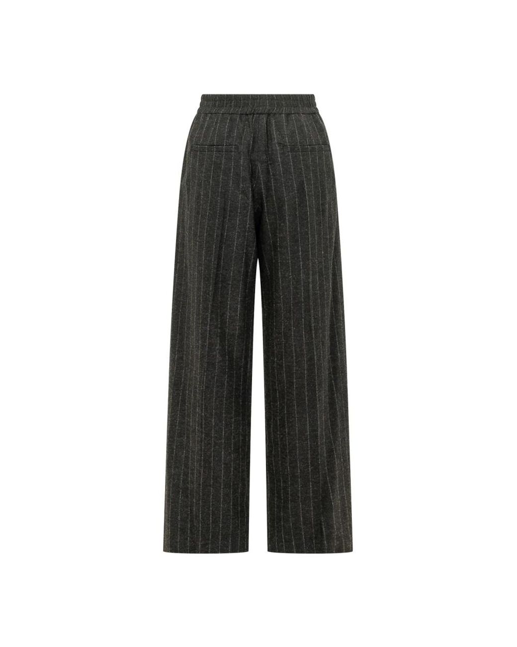 Brunello Cucinelli Gray Wide Trousers