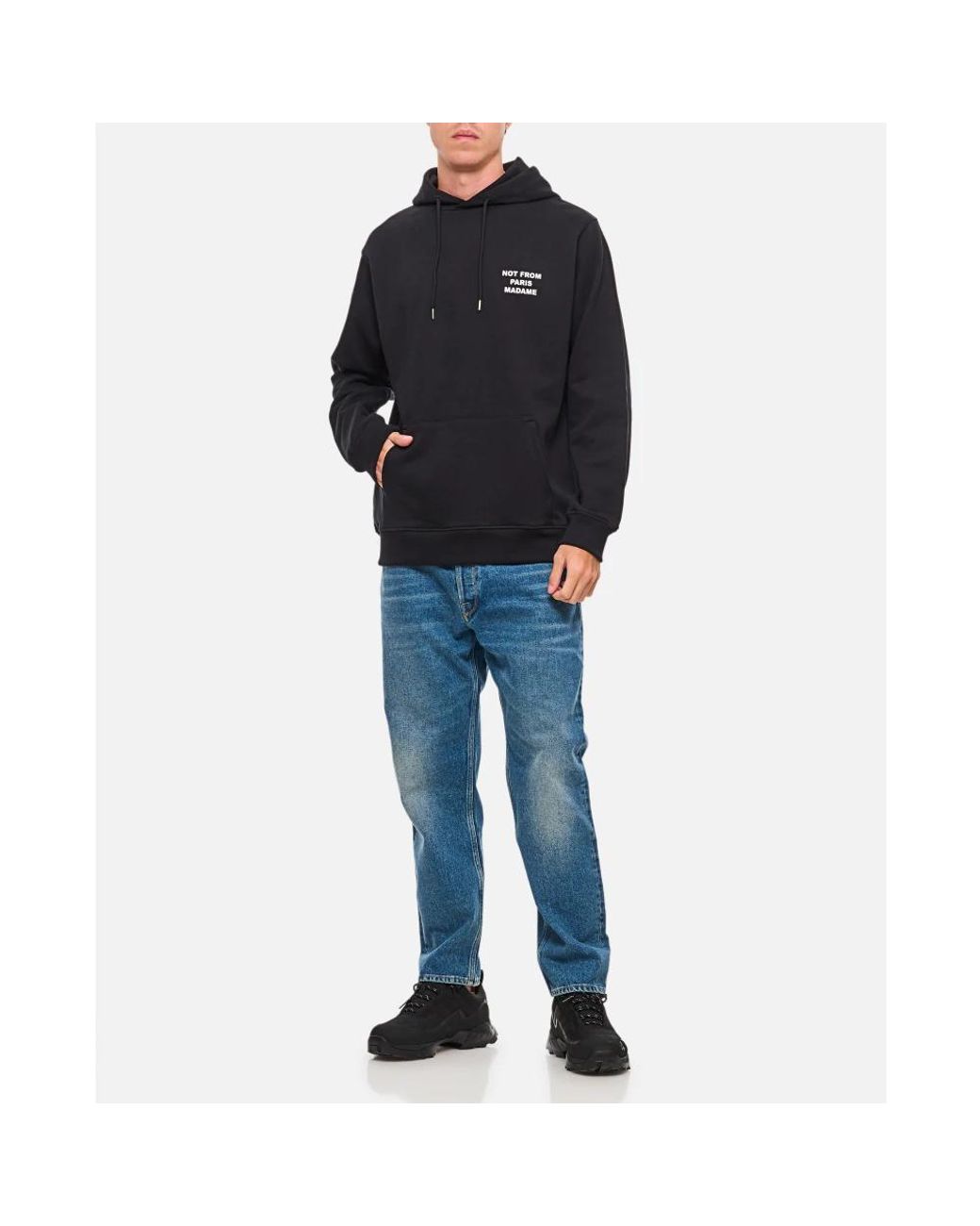 Drole de Monsieur Black Hoodies for men