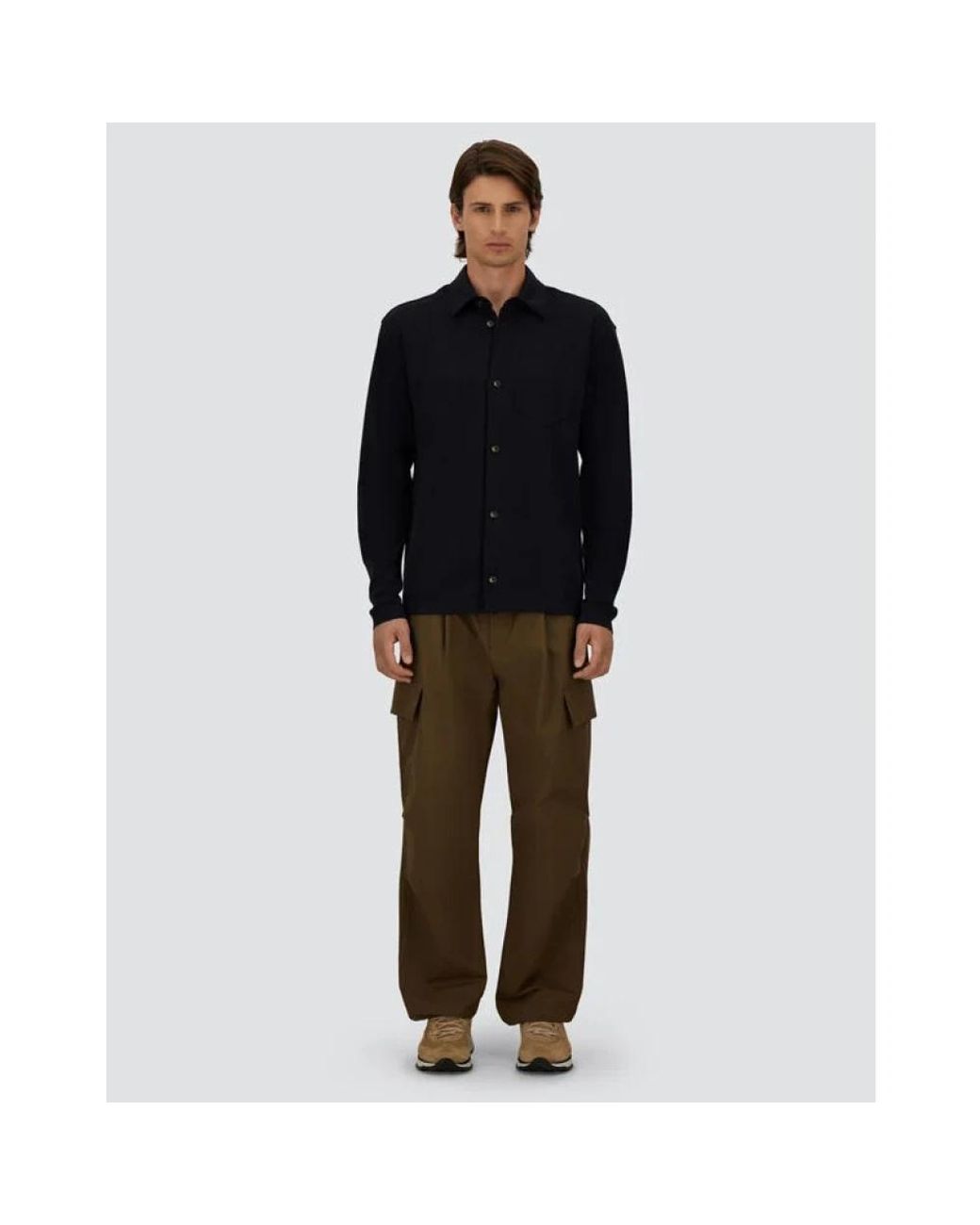Herno Brown Straight Trousers for men