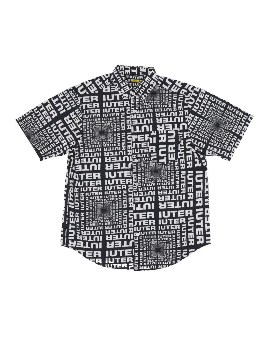 Iuter Black Short Sleeve Shirts for men