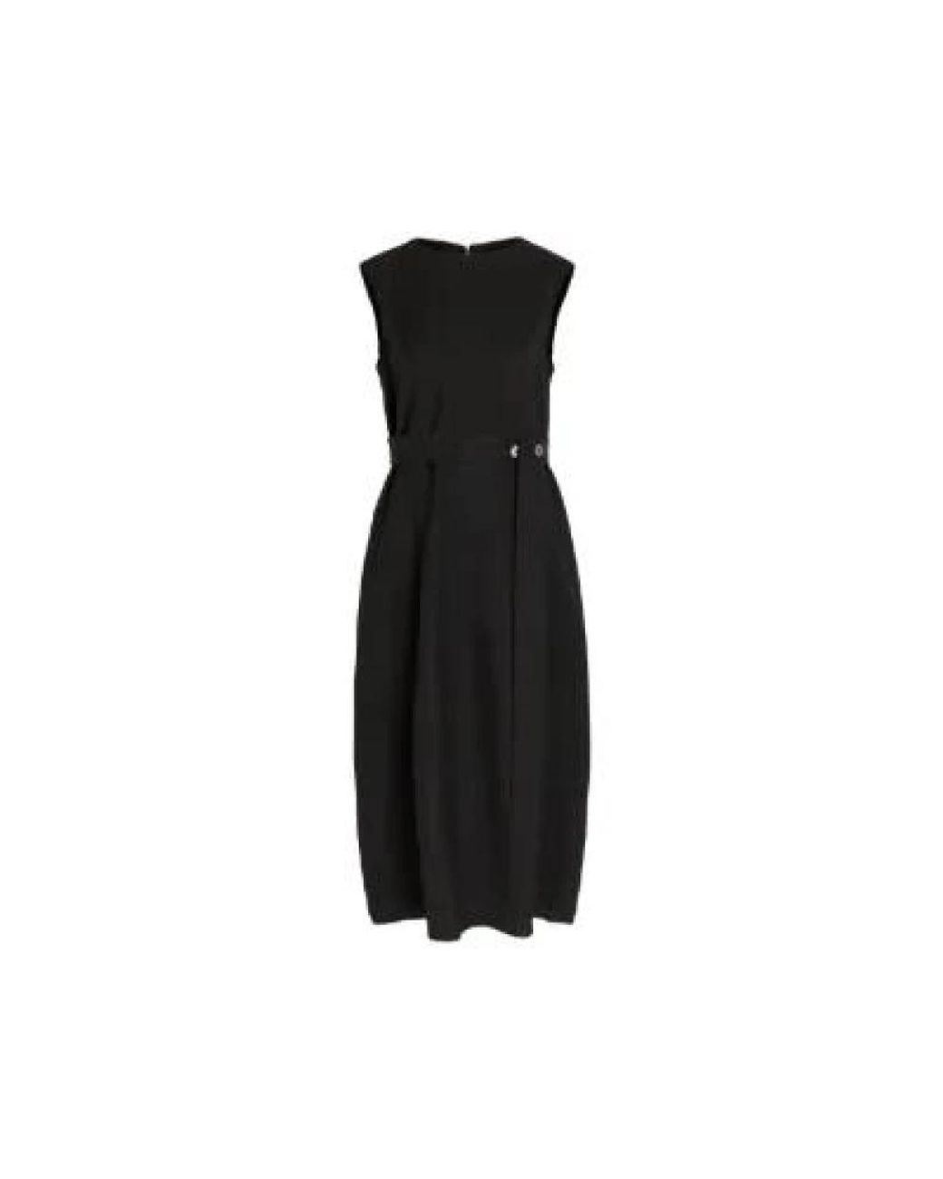 Studio Nicholson Black Wold Leinenkleid