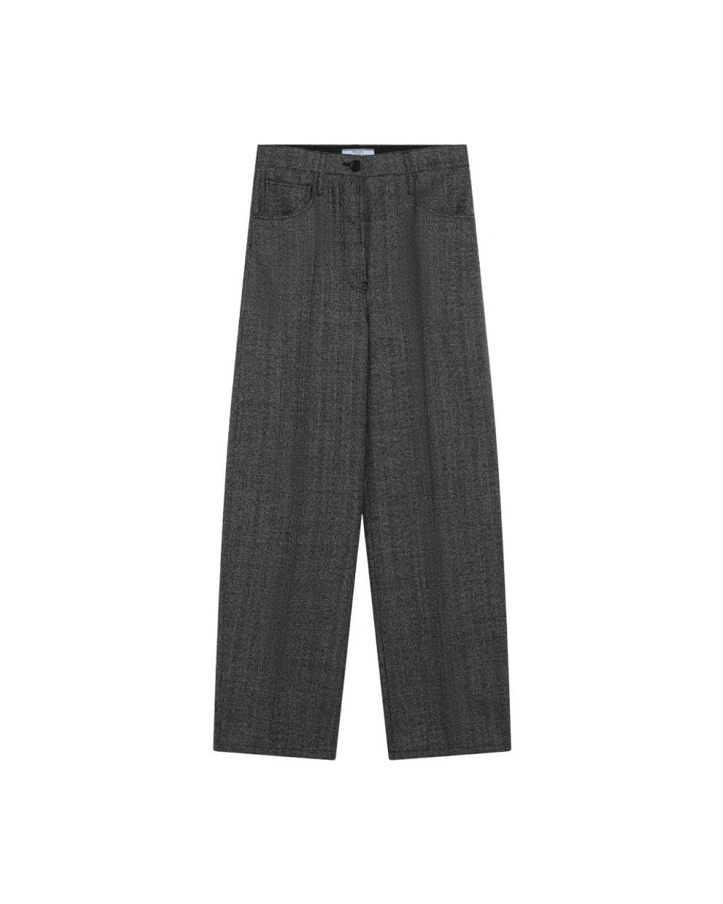 Prada Gray Wide Trousers