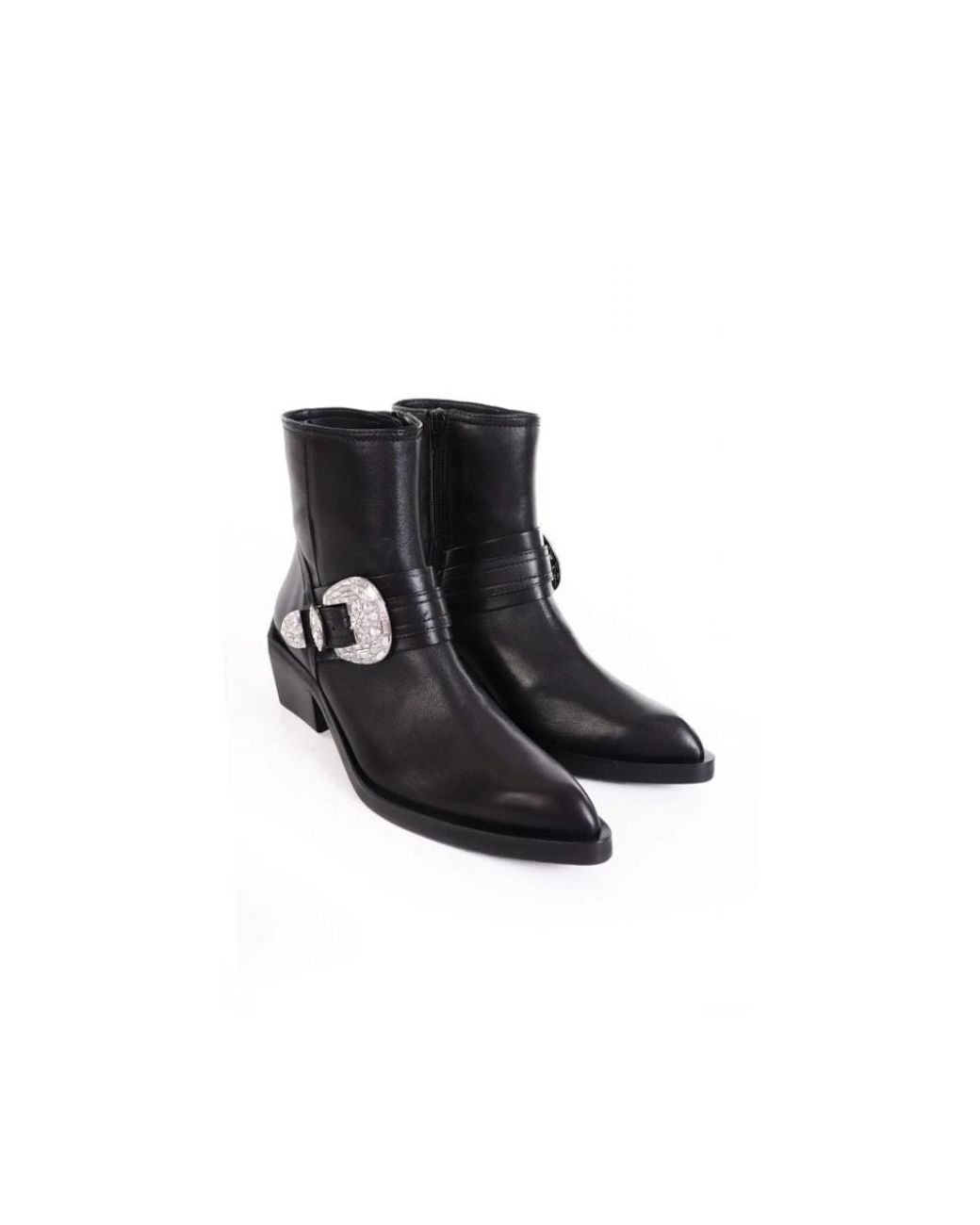 Ras Black Cowboy & Biker Boots