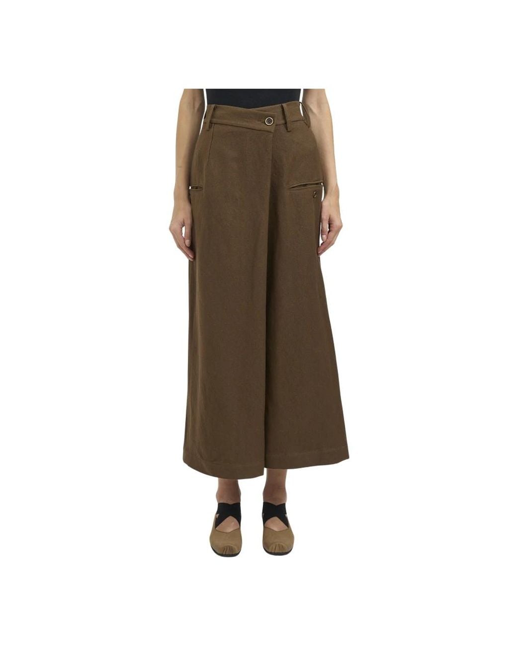 Uma Wang Brown Wide Trousers