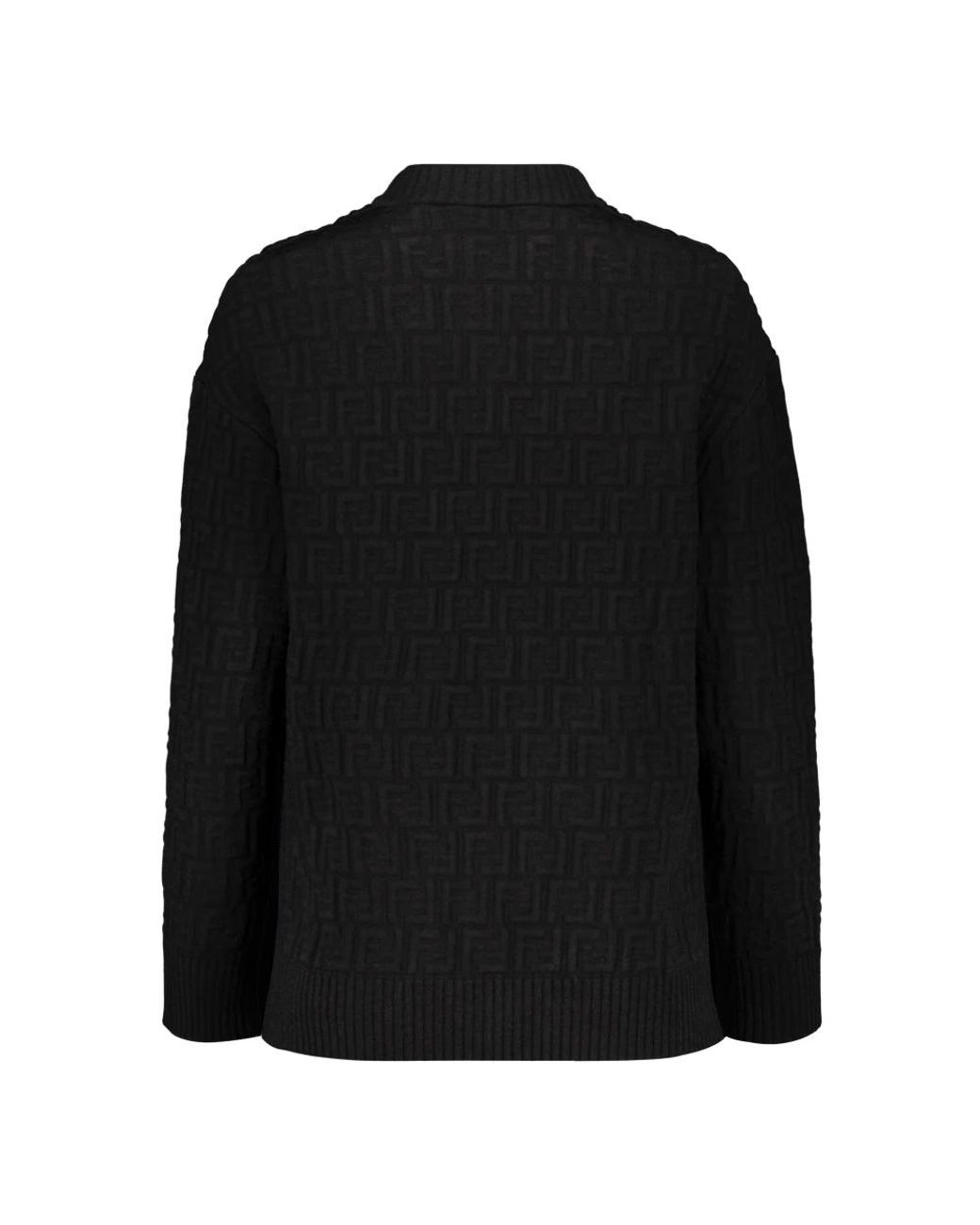Fendi Black Round-Neck Knitwear