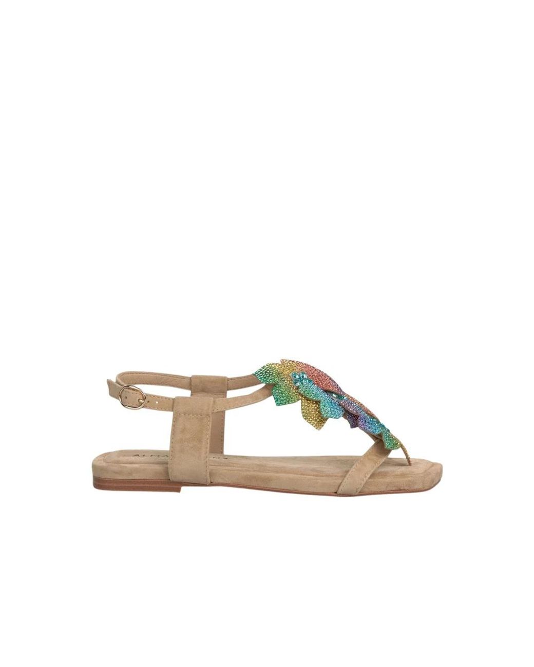 Alma En Pena. Brown Flat Sandals