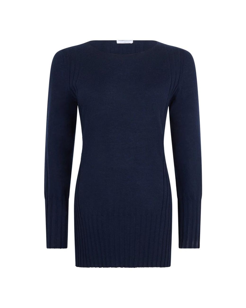 Malo Blue Long Knitwear