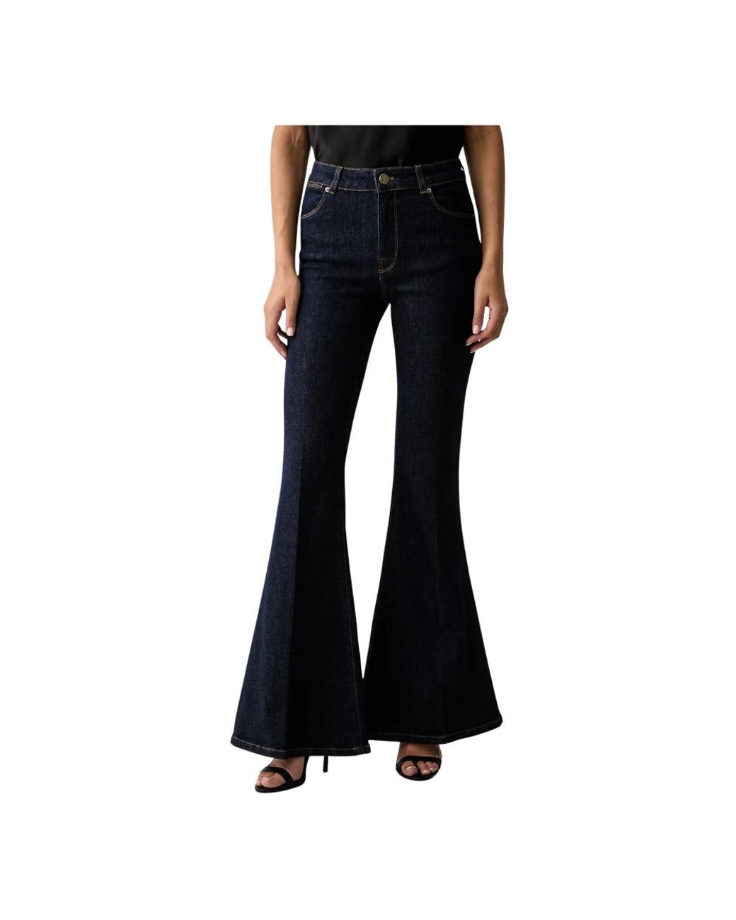Flared Jeans Twinset de color Black