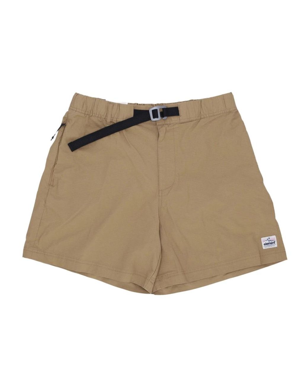 Element Korte Broeken ,Katoen Ripstop Elastische Taille Walkshorts Met Zakken in het Brown voor heren