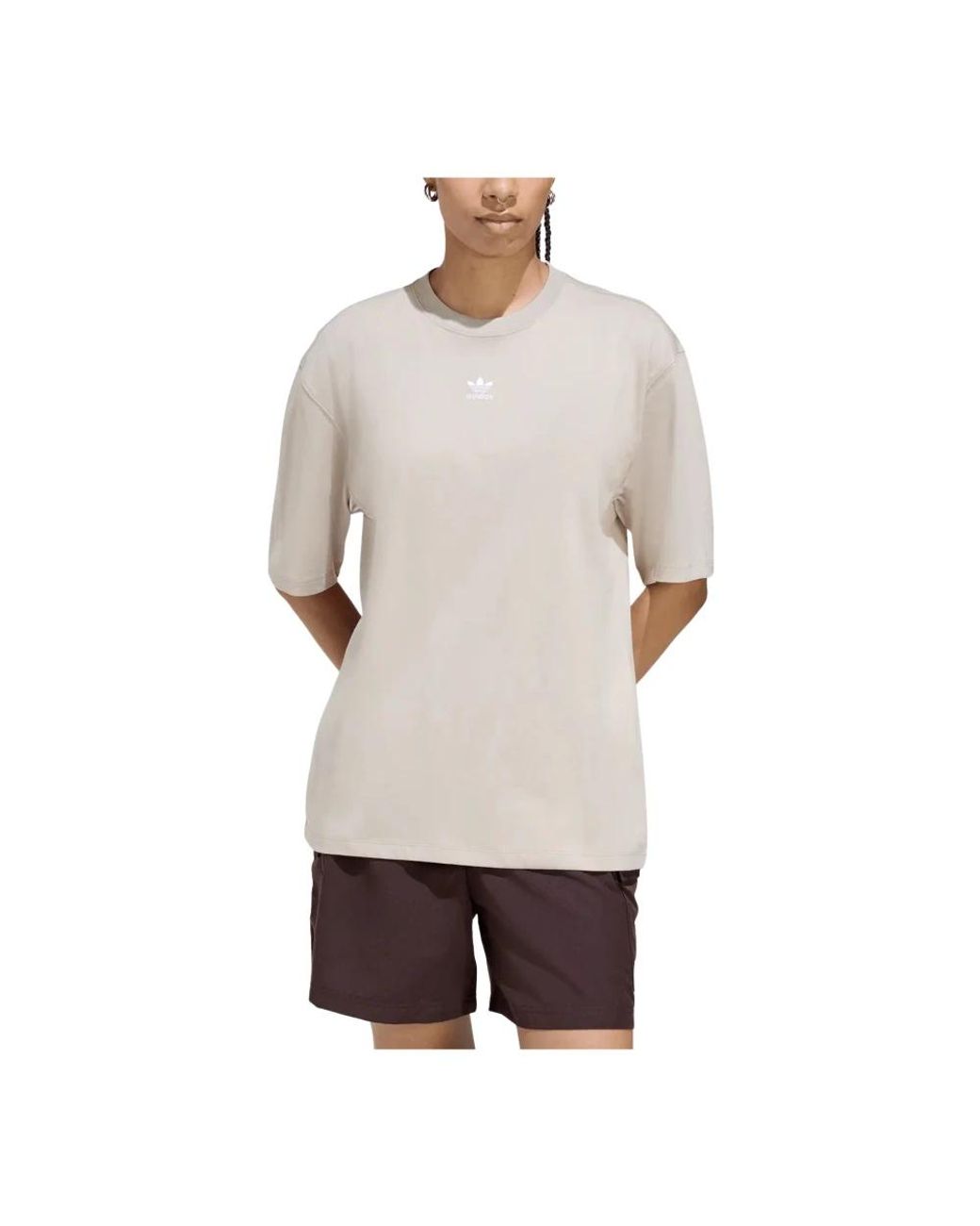Adidas Essentials Boyfriend T-Shirt in het Natural