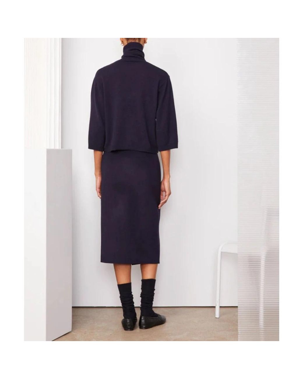 Officine Generale Blue Turtlenecks