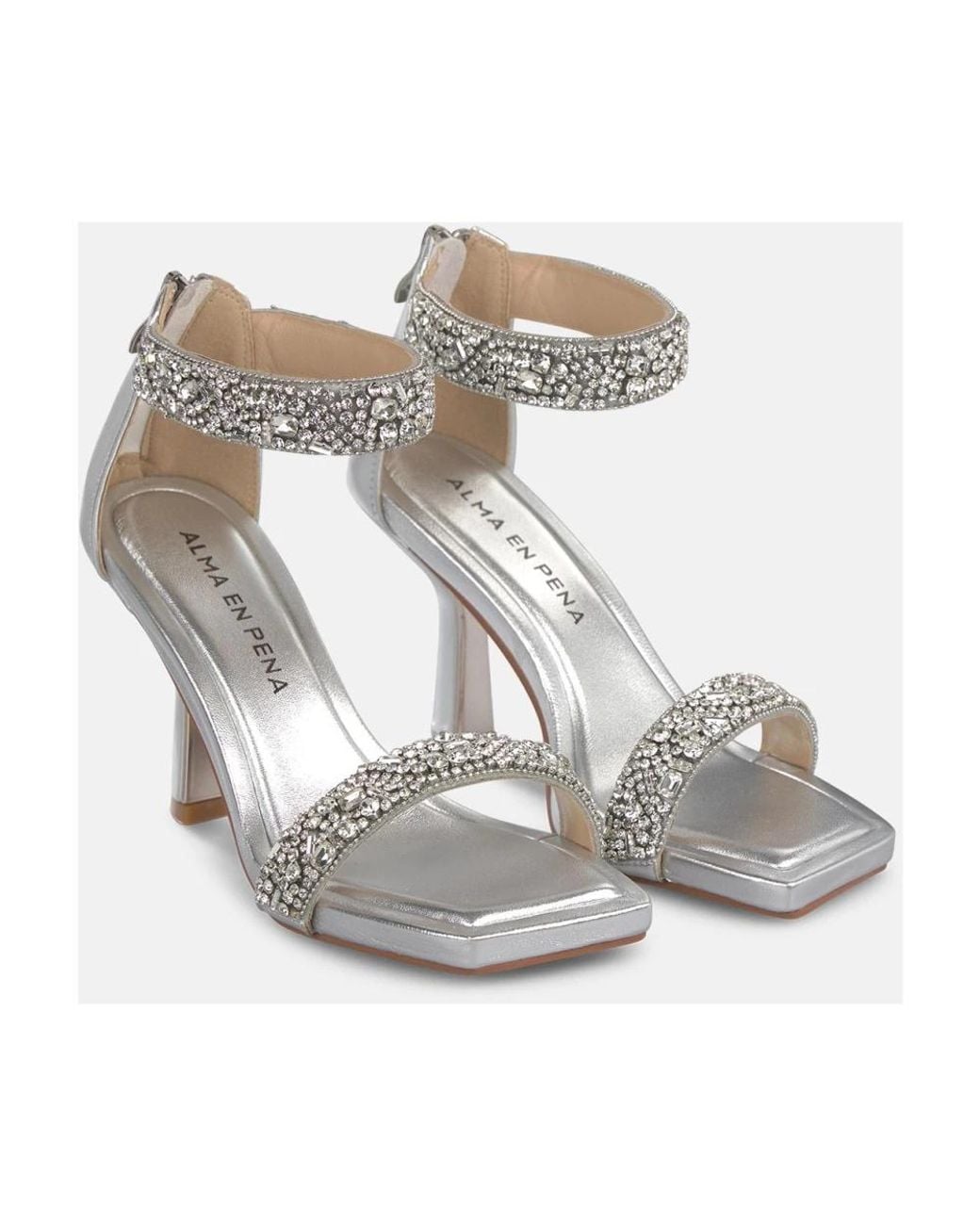 Alma En Pena. Metallic High Heel Sandals