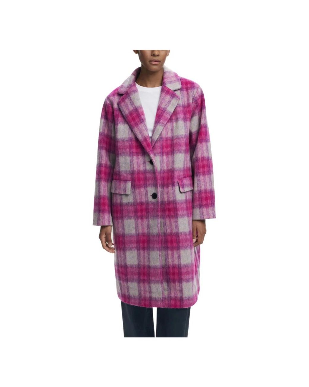 Desigual Pink Single-Breasted Coats