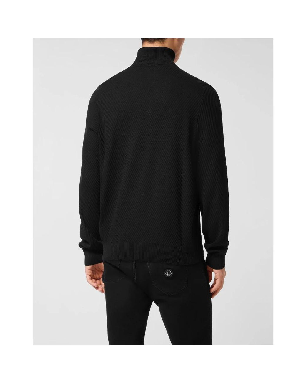 Turtlenecks Philipp Plein de hombre de color Black