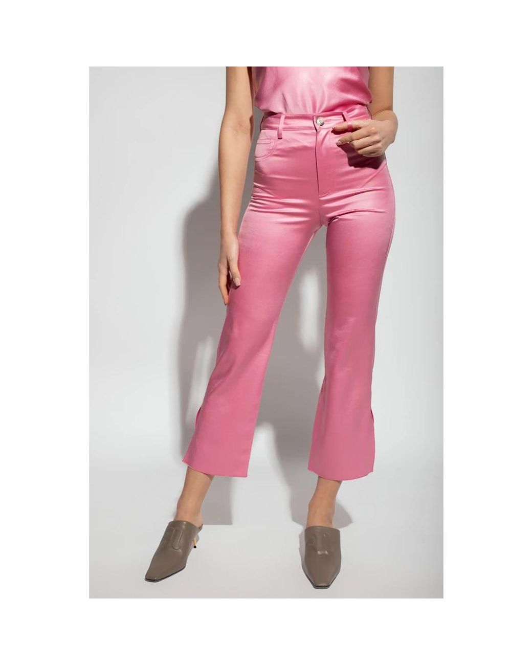 Nanushka Pink Wide Trousers