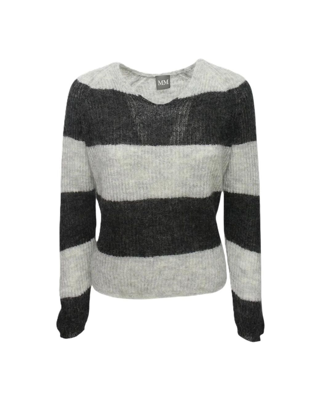 Max Mara Truien & Vesten ,Grijs ,Wol V-Hals Trui in het Gray