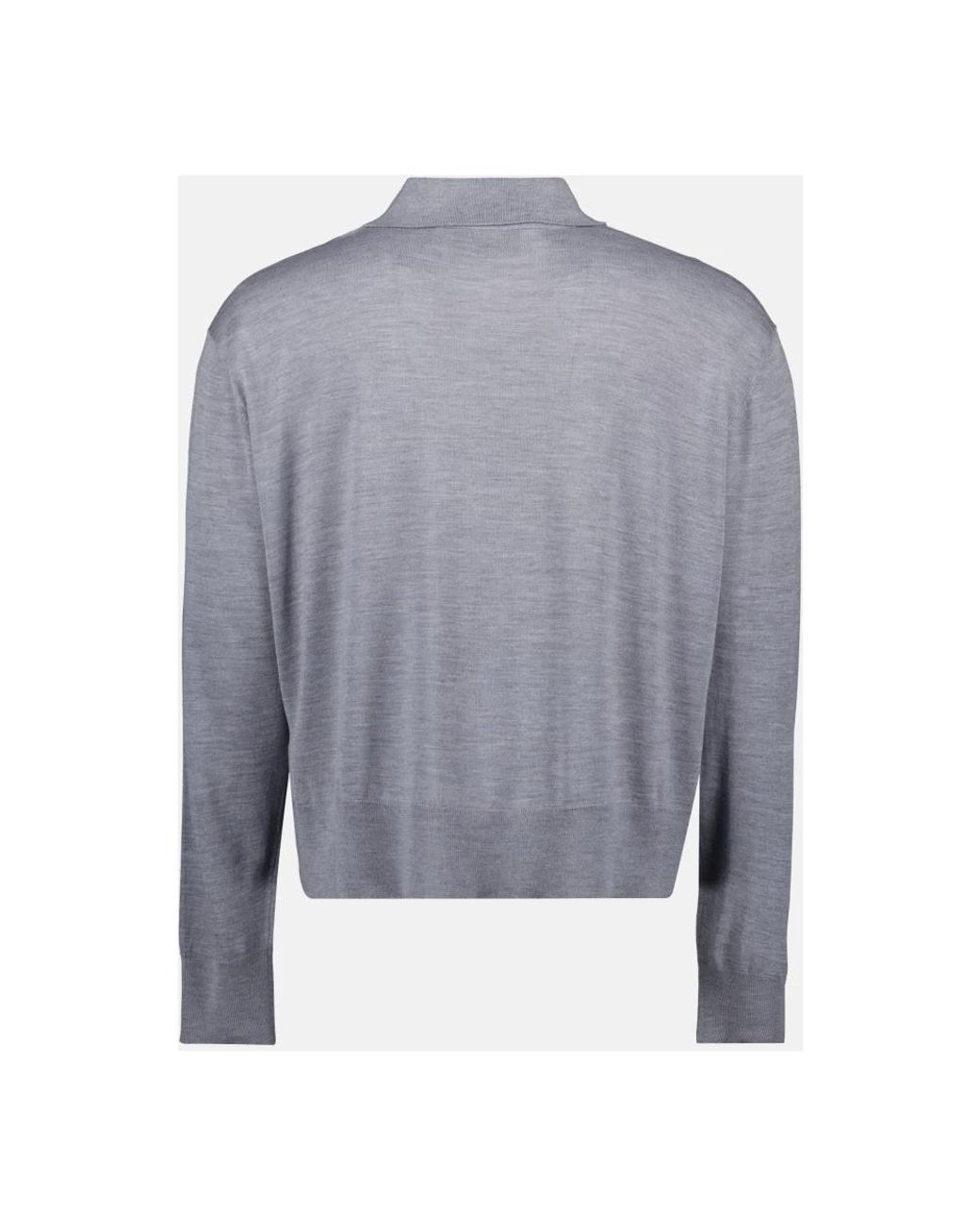 AMI Tops ,Grijs ,Wol Hart Polo Grijs Wol Zijde in het Gray voor heren