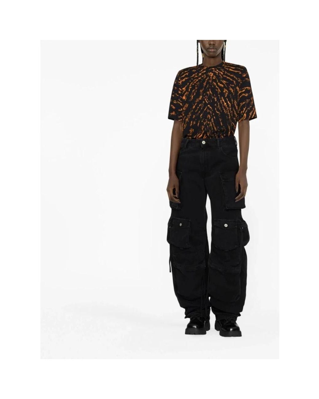 The Attico Black Loose-Fit Jeans