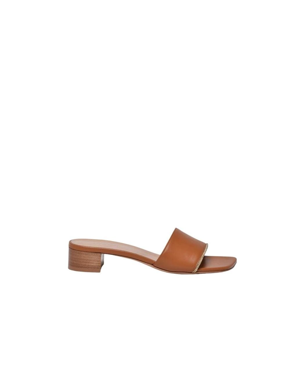 Fabiana Filippi Brown Heeled Mules