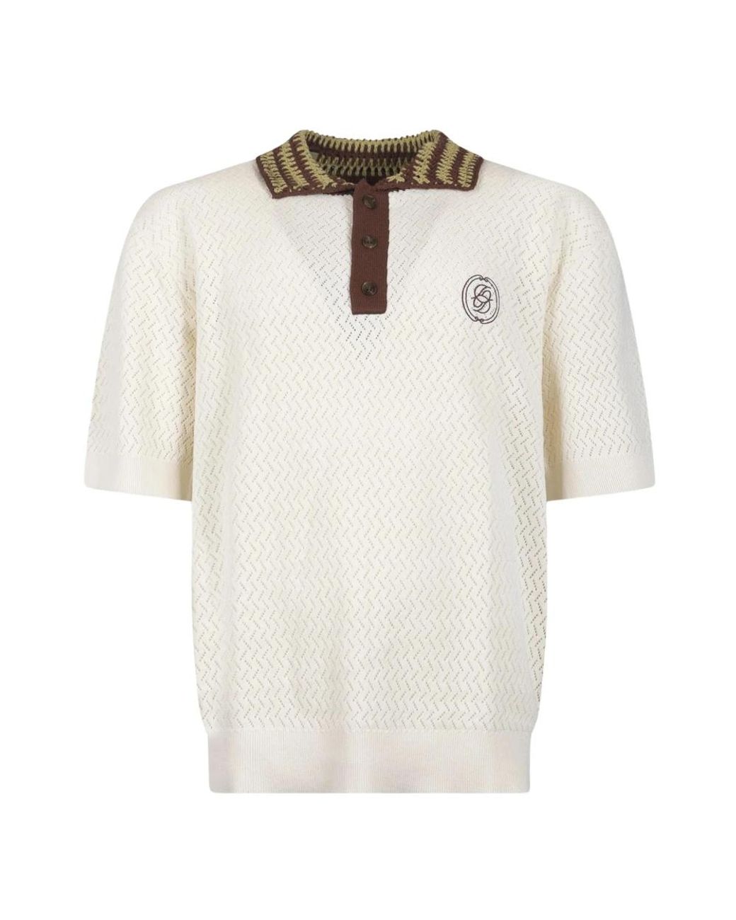 Drole de Monsieur White Round-Neck Knitwear for men