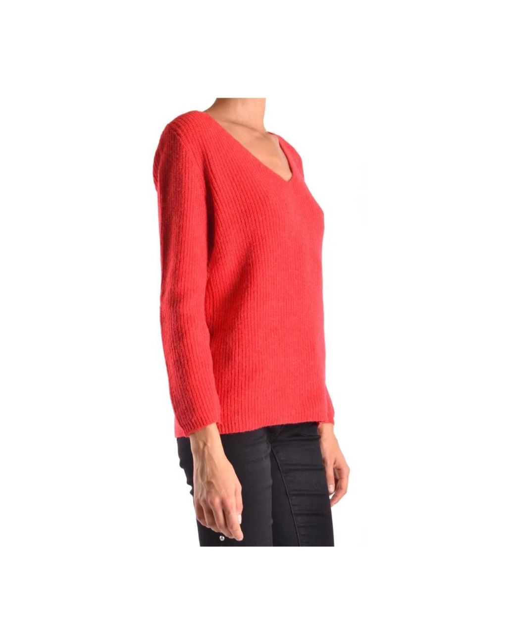 Ermanno Scervino Red V-Neck Knitwear