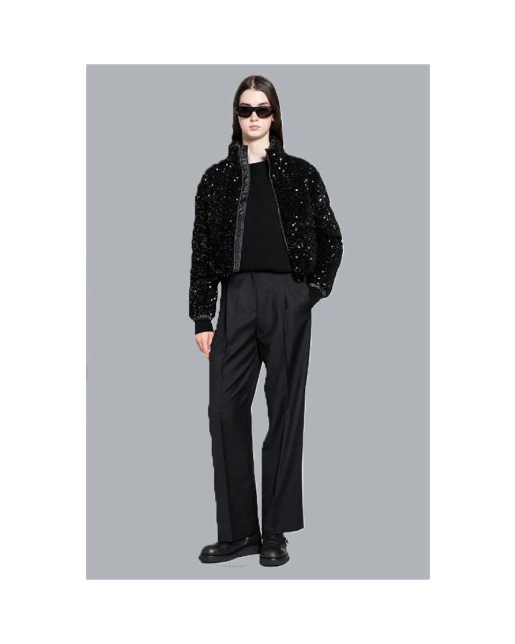 Moncler Black Wide Trousers